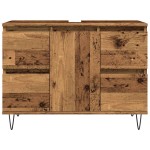 vidaXL Dulap pentru baie, lemn vechi, 80x33x60 cm, lemn prelucrat vidaXL Dulap pentru baie, lemn vechi, 80x33x60 cm, lemn prelucrat