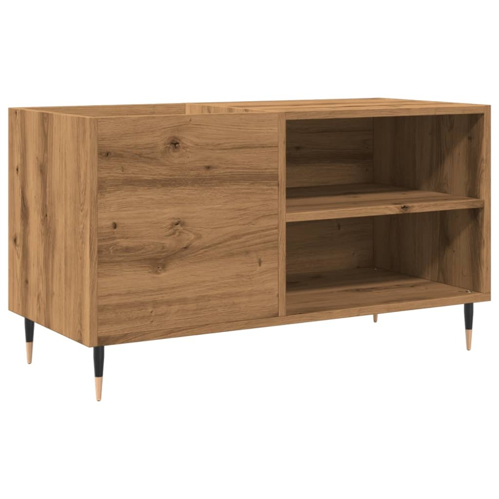 vidaXL Dulap discuri stejar artizanal, 84,5x38x48 cm, lemn prelucrat