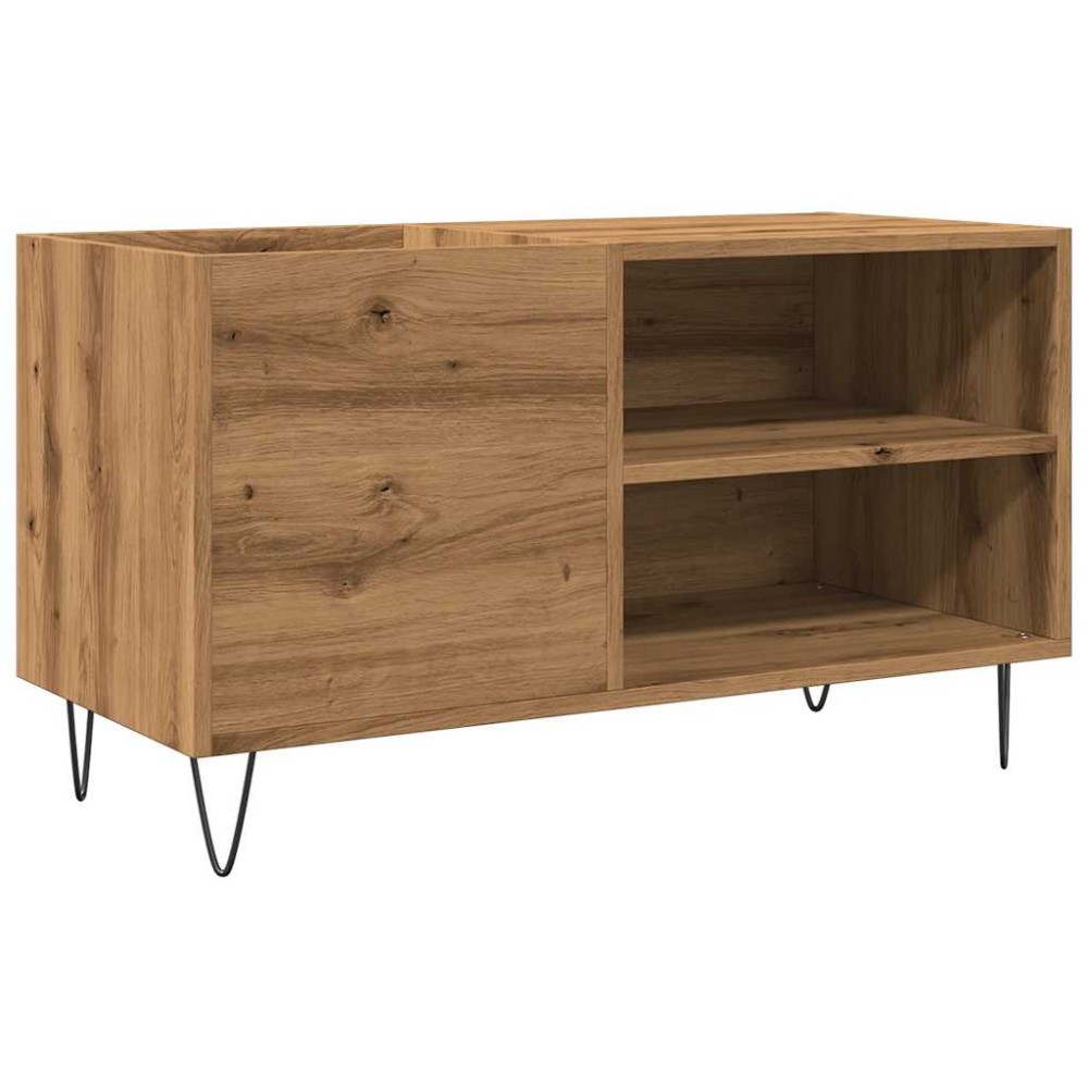 vidaXL Dulap discuri stejar artizanal, 84,5x38x48 cm, lemn prelucrat
