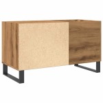 vidaXL Dulap discuri stejar artizanal, 84,5x38x48 cm, lemn prelucrat