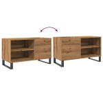 vidaXL Dulap discuri stejar artizanal, 84,5x38x48 cm, lemn prelucrat