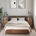 vidaXL Noptiere, 2 buc., stejar artizanal, 41x31x80 cm, lemn prelucrat