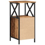 vidaXL Noptiere, 2 buc, lemn vechi, 34x35,5x70 cm, lemn prelucrat