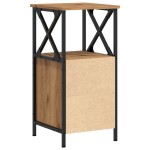 vidaXL Noptiere 2 buc. stejar artizanal, 34x35,5x70 cm, lemn prelucrat