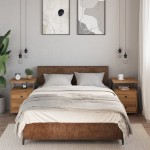 vidaXL Noptiere, 2 buc., stejar artizanal, 44x45x60 cm, lemn prelucrat