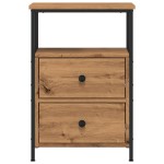 vidaXL Noptiere 2 buc. stejar artizanal, 34x35,5x50 cm, lemn prelucrat