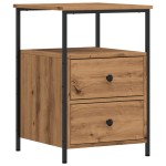 vidaXL Noptiere 2 buc. stejar artizanal, 34x35,5x50 cm, lemn prelucrat