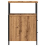 vidaXL Noptiere 2 buc. stejar artizanal, 34x35,5x50 cm, lemn prelucrat