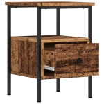 vidaXL Noptiere, 2 buc, lemn învechit, 34x36x50 cm, lemn prelucrat