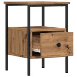 vidaXL Noptiere, 2 buc., stejar artizanal, 34x36x50 cm, lemn prelucrat