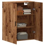 vidaXL Dulap montat pe perete lemn vechi 69,5x34x90 cm