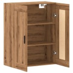 vidaXL Dulap pe perete stejar artizanal, 69,5x34x90 cm, lemn prelucrat