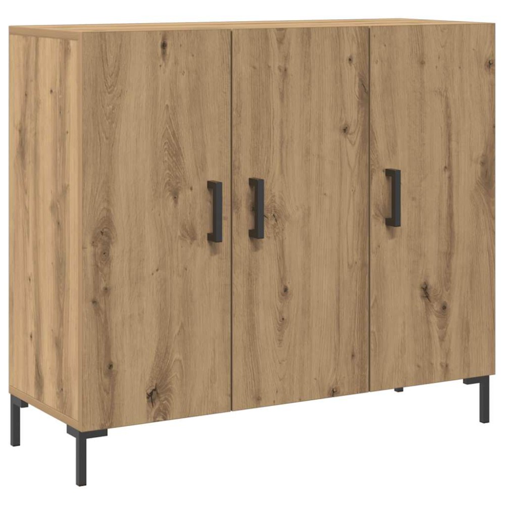 vidaXL Dulap, stejar artizanal, 90x34x80 cm, lemn prelucrat