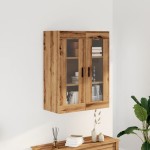 vidaXL Dulap montat pe perete, stejar artizanal, 69,5x34x90 cm