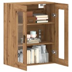 vidaXL Dulap montat pe perete, stejar artizanal, 69,5x34x90 cm