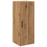 vidaXL Dulap pe perete stejar artizanal, 34,5x34x90 cm, lemn prelucrat