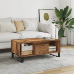 vidaXL Măsuță de cafea, lemn vechi, 90x50x36,5 cm, lemn prelucrat vidaXL Măsuță de cafea, lemn vechi, 90x50x36,5 cm, lemn prelucrat