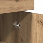 vidaXL Servantă, stejar artizanal, 70x30x80 cm, lemn prelucrat