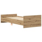 vidaXL Cadru de pat fără saltea Stejar Artisan 90x200cm Lemn prelucrat