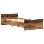 vidaXL Cadru de pat fără saltea Lemn vechi 90x190cm Lemn prelucrat vidaXL Cadru de pat fără saltea Lemn vechi 90x190cm Lemn prelucrat