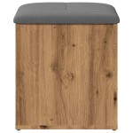 vidaXL Bancă de depozitare Stejar Artisan 42x42x45 cm Lemn prelucrat vidaXL Bancă de depozitare Stejar Artisan 42x42x45 cm Lemn prelucrat