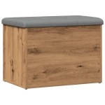 vidaXL Bancă de depozitare Stejar artizanal 62x42x45 cm lemn prelucrat vidaXL Bancă de depozitare Stejar artizanal 62x42x45 cm lemn prelucrat