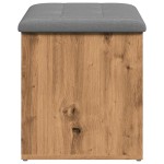 vidaXL Bancă de depozitare Stejar artizanal 62x42x45 cm lemn prelucrat vidaXL Bancă de depozitare Stejar artizanal 62x42x45 cm lemn prelucrat