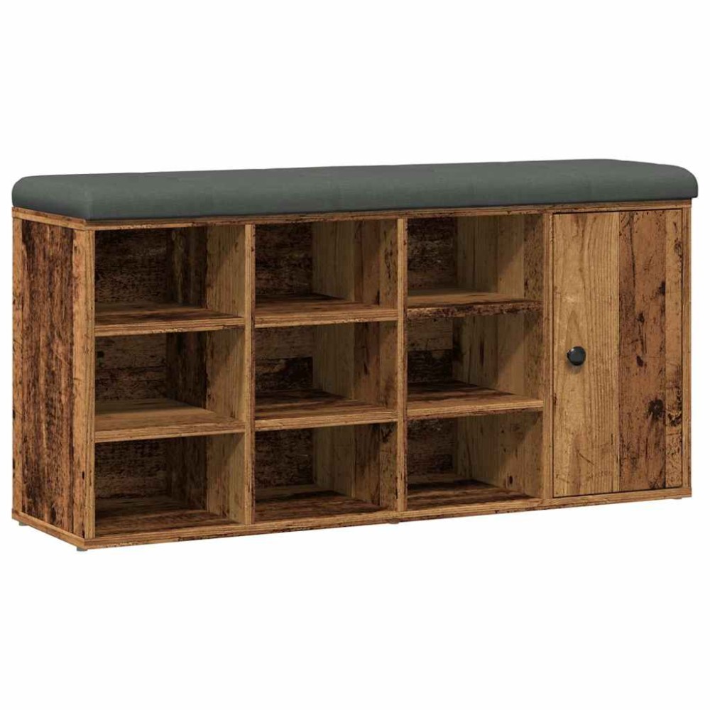 vidaXL Bancă de pantofi,lemn vechi, 102x32x50 cm, lemn prelucrat