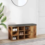 vidaXL Bancă de pantofi,lemn vechi, 102x32x50 cm, lemn prelucrat