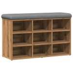 vidaXL Banchetă pantofar stejar artizanal 82x32x50 cm lemn prelucrat