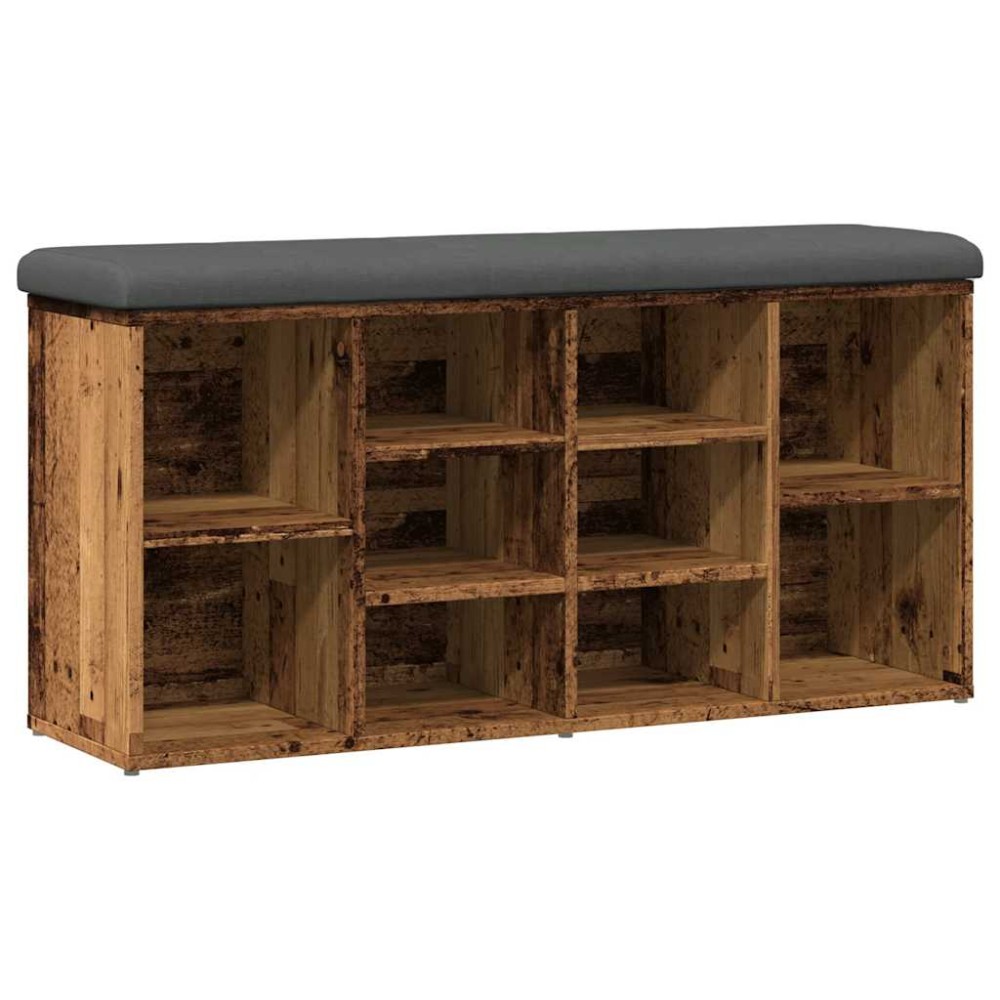 vidaXL Bancă de pantofi,lemn vechi, 102x32x50 cm, lemn prelucrat