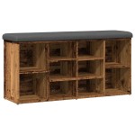 vidaXL Bancă de pantofi,lemn vechi, 102x32x50 cm, lemn prelucrat