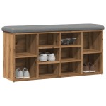 vidaXL Bancă de pantofi stejar artizanal 102x32x50 cm lemn prelucrat vidaXL Bancă de pantofi stejar artizanal 102x32x50 cm lemn prelucrat
