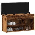 vidaXL Banchetă pantofar, lemn vechi, 82x32x45,5 cm, lemn prelucrat