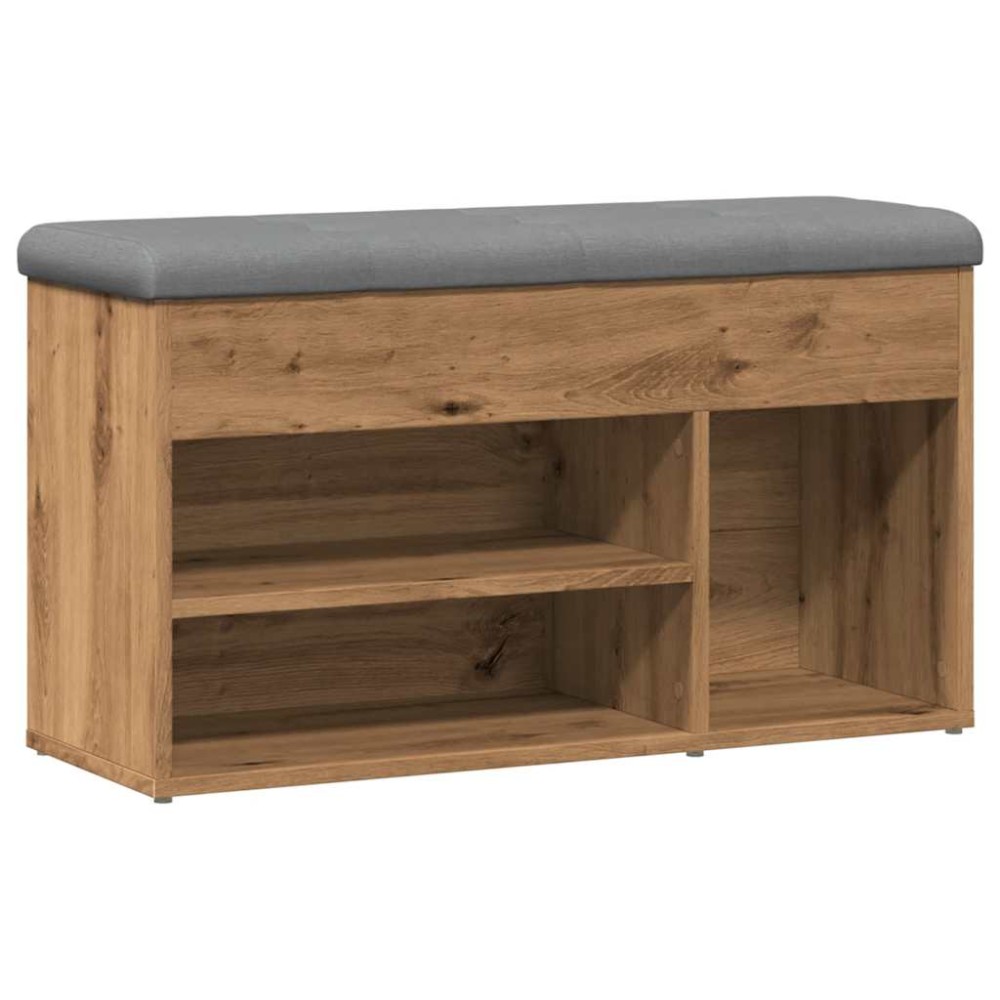 vidaXL Banchetă pantofar stejar artizanal 82x32x45,5 cm lemn prelucrat