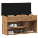 vidaXL Banchetă pantofar stejar artizanal 82x32x45,5 cm lemn prelucrat vidaXL Banchetă pantofar stejar artizanal 82x32x45,5 cm lemn prelucrat