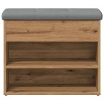 vidaXL Banchetă pantofar stejar artizanal 62x32x50 cm lemn prelucrat