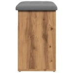 vidaXL Banchetă pantofar stejar artizanal 62x32x50 cm lemn prelucrat