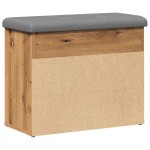 vidaXL Banchetă pantofar stejar artizanal 62x32x50 cm lemn prelucrat