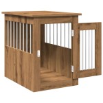 vidaXL Ladă pentru câini, Stejar artizanal, 45x62x59cm, lemn prelucrat vidaXL Ladă pentru câini, Stejar artizanal, 45x62x59cm, lemn prelucrat