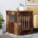 vidaXL Mobilier ladă pentru câini Lemn vechi 55x80x68cm Lemn prelucrat vidaXL Mobilier ladă pentru câini Lemn vechi 55x80x68cm Lemn prelucrat