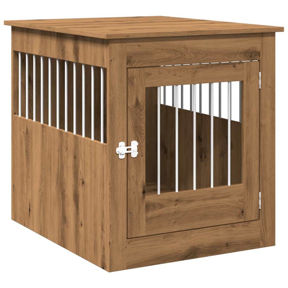 vidaXL Ladă pentru câini, Stejar artizanal 64,5x80x71 cm lemn compozit