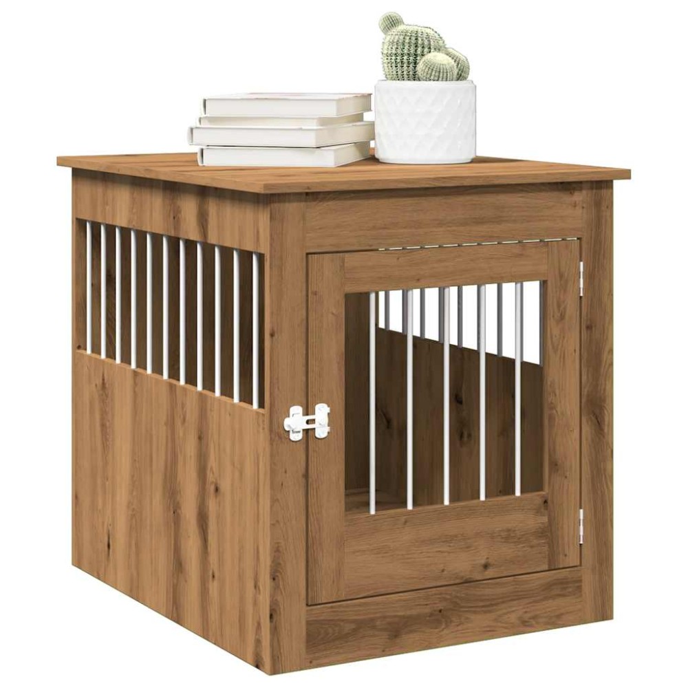 vidaXL Ladă pentru câini, Stejar artizanal 64,5x80x71 cm lemn compozit