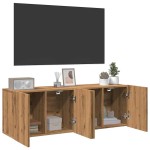 vidaXL Comodă TV de perete, 2 buc. stejar artizanal, 60x30x41 cm vidaXL Comodă TV de perete, 2 buc. stejar artizanal, 60x30x41 cm