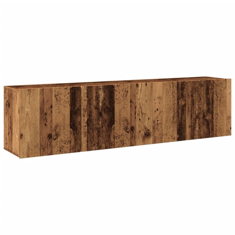 vidaXL Comodă TV de perete, 2 buc. lemn vechi, 80x30x41 cm