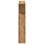 vidaXL Tăblie de pat cu LED, stejar artizanal, 140x18,5x103,5 cm, lemn vidaXL Tăblie de pat cu LED, stejar artizanal, 140x18,5x103,5 cm, lemn