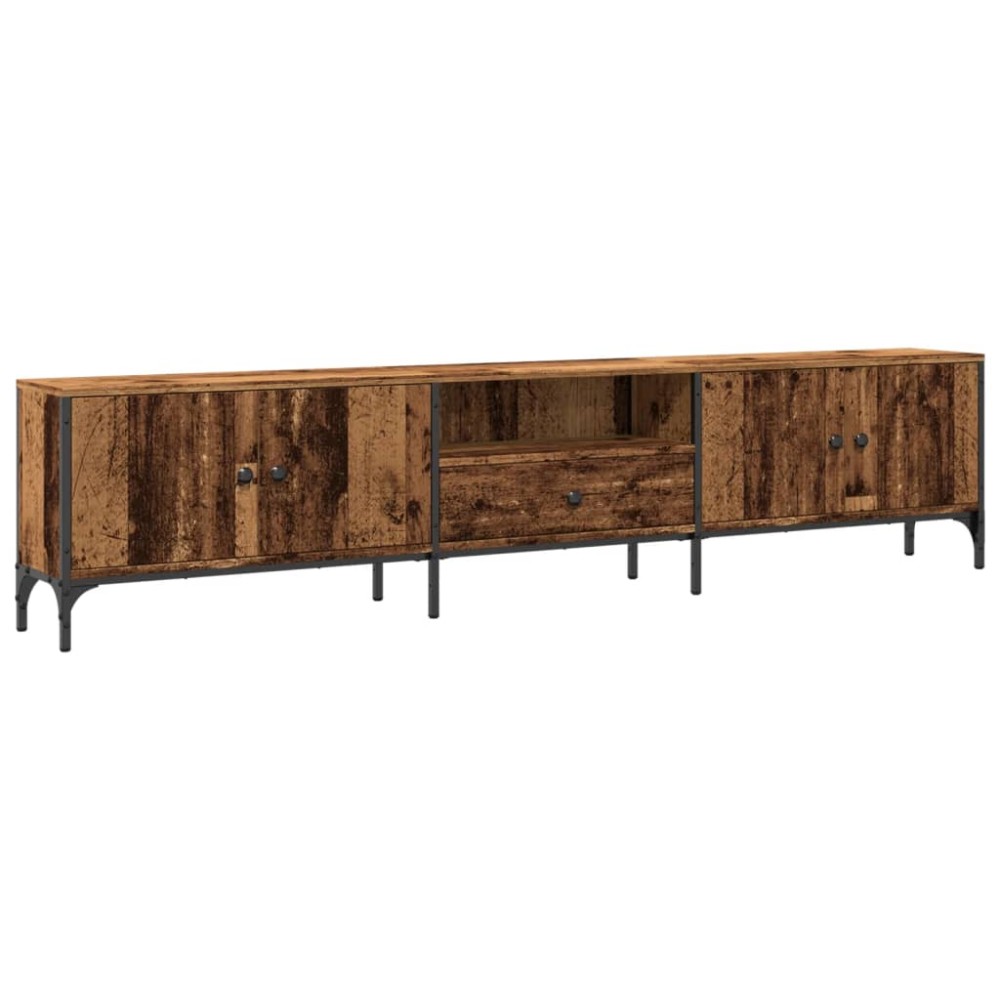 vidaXL Comodă TV cu sertar, lemn vechi, 200x25x44 cm, lemn prelucrat