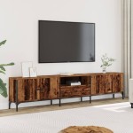 vidaXL Comodă TV cu sertar, lemn vechi, 200x25x44 cm, lemn prelucrat vidaXL Comodă TV cu sertar, lemn vechi, 200x25x44 cm, lemn prelucrat
