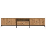 vidaXL Dulap TV cu sertar stejar artizanal 200x25x44 cm lemn prelucrat vidaXL Dulap TV cu sertar stejar artizanal 200x25x44 cm lemn prelucrat