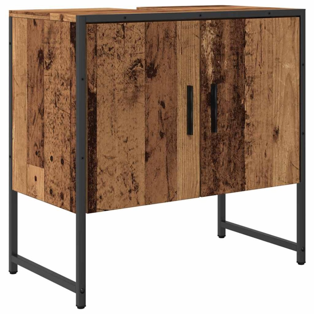 vidaXL Dulap pentru chiuvetă baie lemn vechi 60x33x60cm lemn prelucrat